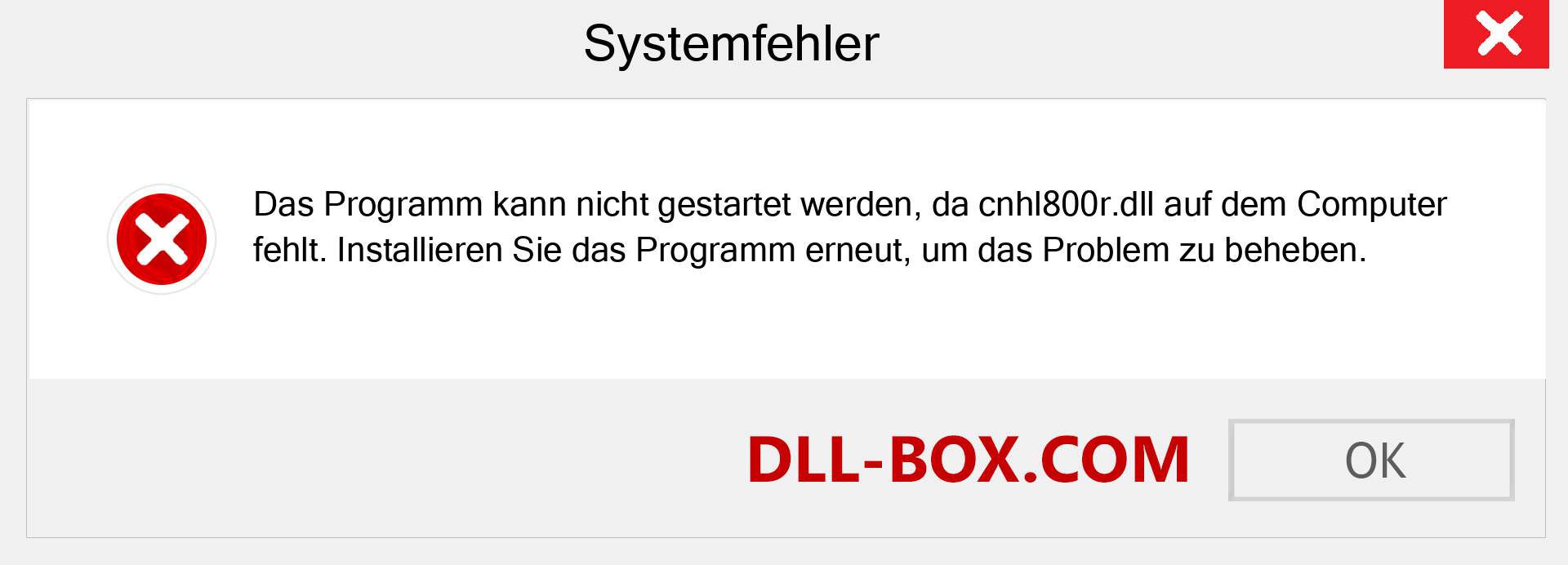 cnhl800r.dll-Datei fehlt?. Download für Windows 7, 8, 10 - Fix cnhl800r dll Missing Error unter Windows, Fotos, Bildern